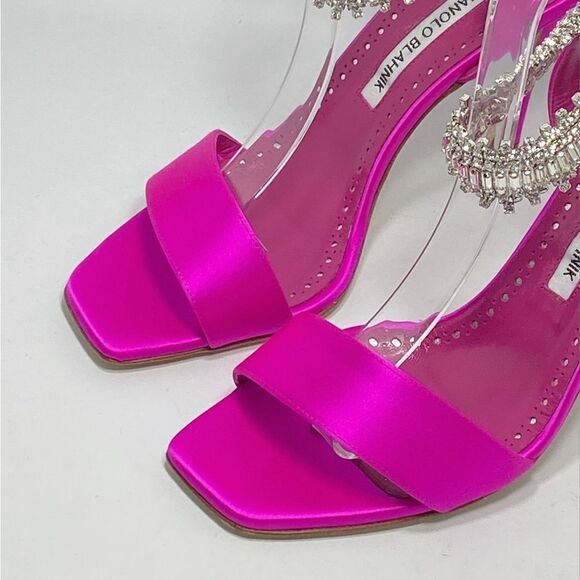 Manolo Blahnik Parinasan 105 Embellished Sandals size 39 - Picture 4 of 12